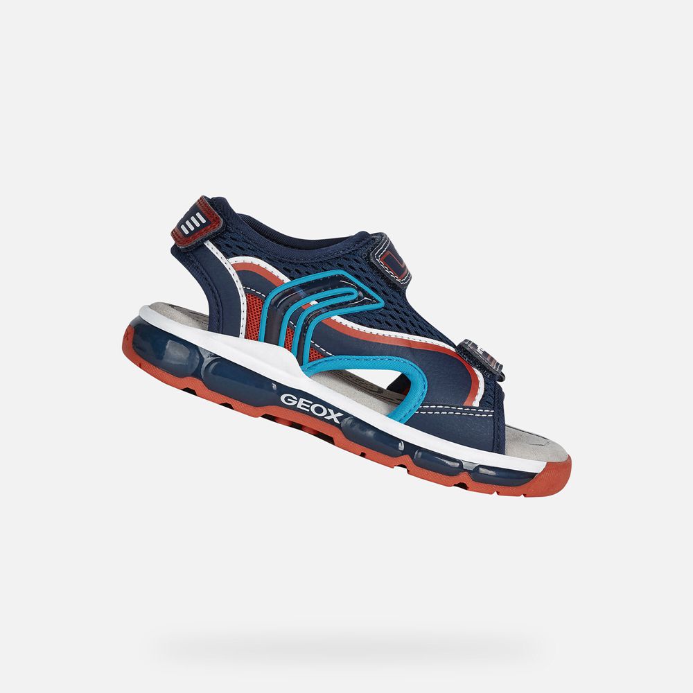 Geox Sandals Navy/Red Android - Geox Boys Shoes - EZIGQK520